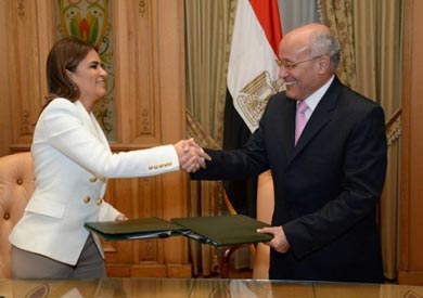 وزيرة التعاون الدولي د. سحر نصر، ووزير الدولة للإنتاج الحربي، د. محمد سعيد العصار